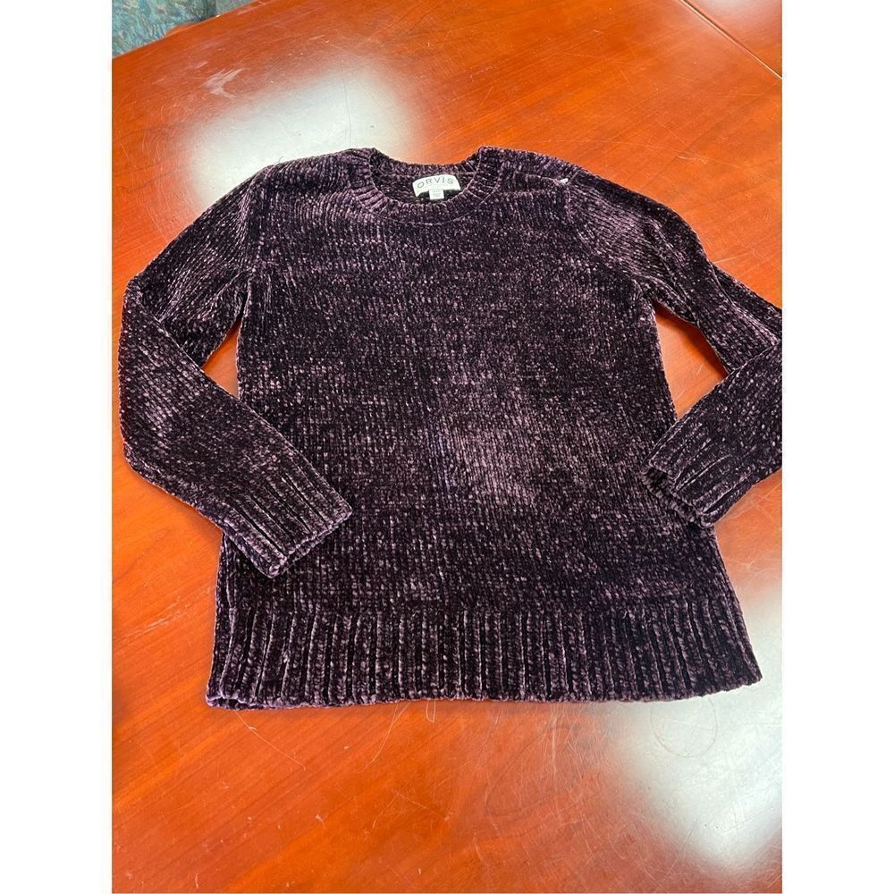 Orvis Plum Thick Chenille Sweater sz NWOT